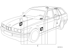 Аудиосистема  Sound Modul для BMW E34 525tds M51 (схема запасных частей)