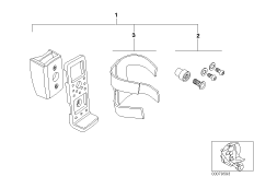 Комплект доосн.держателем беспров.тел. для BMW C1N C1 (0191) 0 (схема запасных частей)