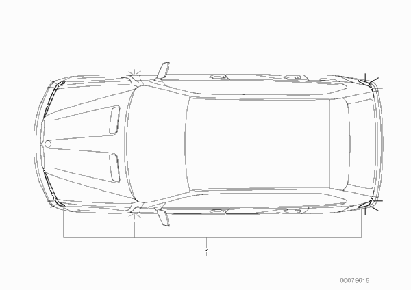 Комплект доосн.фонарей указ.повор.белый для BMW E53 X5 3.0i M54 (схема запчастей)