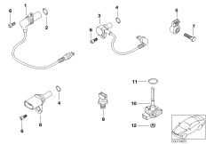 Датчики для BMW Z3 Z3 M3.2 S54 (схема запасных частей)
