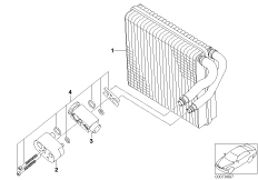 Испаритель/ предохранительный клапан для MINI R50 One D W17 (схема запасных частей)