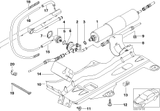 Топливный фильтр/ регулятор давления для BMW E46 M3 S54 (схема запасных частей)
