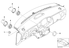 Сопла/накладки для BMW R52 Cooper S W11 (схема запасных частей)