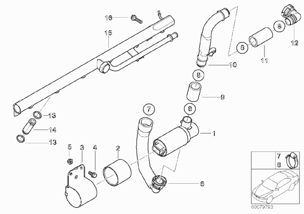 Клапан регулировки х.х./доп.воздухопров. для BMW E85 Z4 M3.2 S54 (схема запчастей)