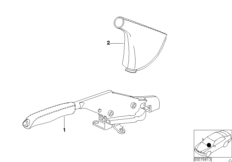 Индивид.рычаг стояночного тормоза/чехол для BMW E39 530i M54 (схема запасных частей)