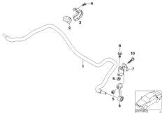 стабилизатор задний для BMW E86 Z4 M3.2 S54 (схема запасных частей)