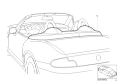 Верх спидстера для BMW Z3 Z3 M3.2 S50 (схема запасных частей)