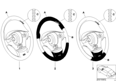 Инд.рулевое колесо M с НПБ SA 710 для BMW E36 318tds M41 (схема запасных частей)