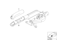Инд.отдел.дер.зажима рычага стоян.торм. для BMW E46 325Ci M54 (схема запасных частей)