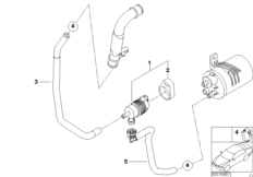 Клапан вентиляции топливного бака для BMW Z3 Z3 M3.2 S54 (схема запасных частей)