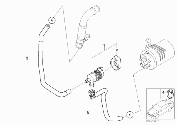 Клапан вентиляции топливного бака для BMW E86 Z4 M3.2 S54 (схема запчастей)