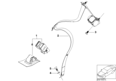 Ремень безопасности Зд для BMW R53 Coop.S JCW GP W11 (схема запасных частей)