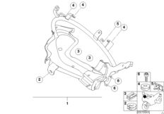 Держатель облицовки кокпита для BMW R13 F 650 GS 00 (0172,0182) 0 (схема запасных частей)