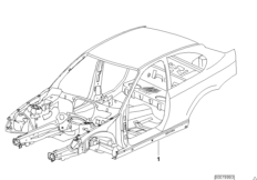 Каркас кузова для BMW E46 320td M47N (схема запасных частей)