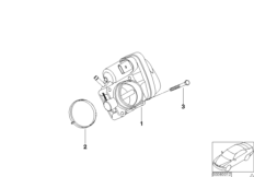 Корпус дроссельной заслонки для BMW R50 Cooper W10 (схема запасных частей)