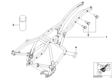 Задняя часть рамы для BMW 59C3 R 1200 C Indep. 00 (0405,0433) 0 (схема запасных частей)
