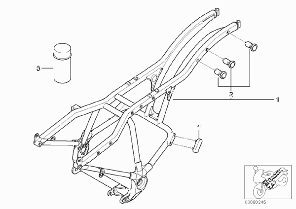 Задняя часть рамы для BMW 59C2 R 1200 Montauk 03 (0309,0319) 0 (схема запчастей)