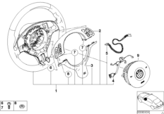 Спорт.многоф.рул.кол.в M-ст.с НПБ Smart для BMW E46 318d M47 (схема запасных частей)
