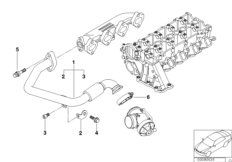Система нейтрализации ОГ для BMW E46 320Cd M47N (схема запасных частей)