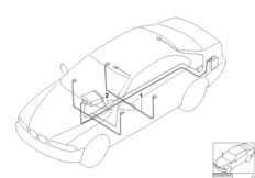 Провода аудиосистемы для BMW E46 318i N42 (схема запасных частей)