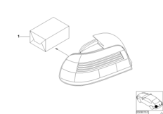 К-т доосн.блоками задн.фон.Facelift 2000 для BMW E39 540iP M62 (схема запасных частей)