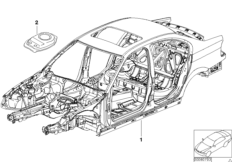 Каркас кузова для BMW E46 316i 1.6 M43 (схема запасных частей)
