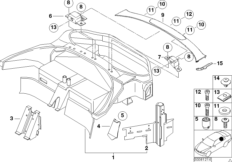 Задок для BMW E52 Z8 S62 (схема запасных частей)