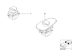 Выключатель cтеклоподъемника для BMW E52 Z8 S62 (схема запасных частей)