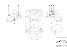 Сервопривод автом.сист.кондиционирования для BMW E53 X5 3.0d M57N (схема запасных частей)
