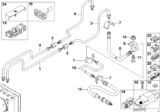 Трубопровод тормозного привода Зд с DSC для BMW Z3 Z3 3.0i M54 (схема запасных частей)