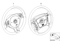 К-т доосн.многофункц. рулевым колесом для BMW E46 325xi M54 (схема запасных частей)