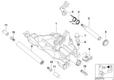 Дополнительные элементы сиденья для BMW 89V3 K 1200 RS 97 (0544,0554) 0 (схема запасных частей)