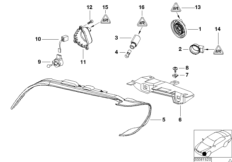 Детали ксеноновой фары для BMW E53 X5 4.4i M62 (схема запасных частей)