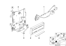 Детали багажного отделения SA 629 для BMW E53 X5 4.4i M62 (схема запасных частей)