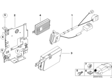 Детали багажного отделения SA 627 для BMW E53 X5 4.4i M62 (схема запасных частей)