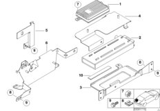 Детали багажного отделения SA 627 для BMW E46 316Ci M43 (схема запасных частей)
