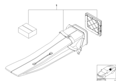 Дооснащение чехлом для перевозки лыж для BMW E46 330Ci M54 (схема запасных частей)