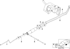Топливопровод для BMW Z3 Z3 2.2i M54 (схема запасных частей)