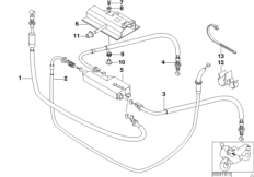 Тросовый привод/распределит.с трос.прив. для BMW R21A R 1150 GS Adv. 01 (0441,0492) 0 (схема запасных частей)