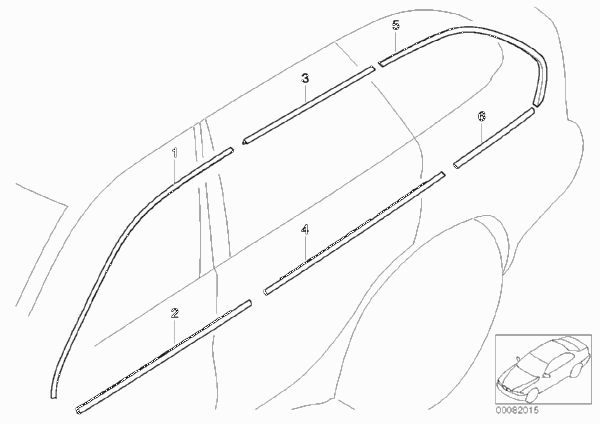 Дооснащение Titan-Line Exterieur для BMW E53 X5 3.0d M57N (схема запчастей)