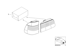 К-т доосн.блоками задн.фон.Facelift 2000 для BMW E39 530d M57 (схема запасных частей)