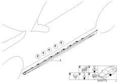 Накладка M порог / арка колеса для BMW E46 320Cd M47N (схема запасных частей)
