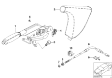Рычаг стояночного тормоза для BMW Z3 Z3 M3.2 S54 (схема запасных частей)