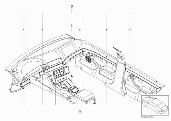 Доосн.отделкой из цен.пор.дер.вавона для BMW E39 M5 S62 (схема запчастей)