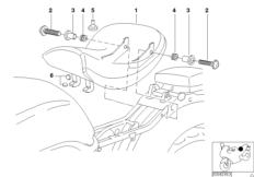 Седло водителя для BMW 59C1 R 850 C 99 (0421) 0 (схема запасных частей)