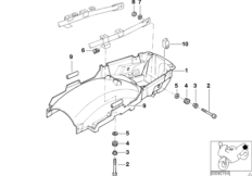 Щиток задка Нж для BMW R22 R 1150 RT 00 (0419,0499) 0 (схема запасных частей)