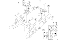 Деталь заднего кронштейна для MOTO R28 R 850 R 02 (0428) 0 (схема запасных частей)