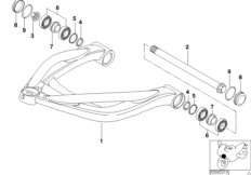 Продольный рычаг подвески для BMW R28 R 850 R 02 (0428) 0 (схема запасных частей)
