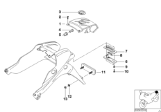 Блок фонарей Зд и фонарь подсв.ном.знака для BMW R28 R 850 R 02 (0428) 0 (схема запасных частей)