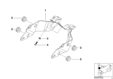 Кронштейн фары для BMW R28 R 850 R 02 (0428) 0 (схема запасных частей)